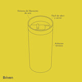 Mug Térmico 400 ml Negro Briven 1 un
