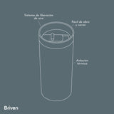 Mug Térmico 400 ml Beige Briven 1 un