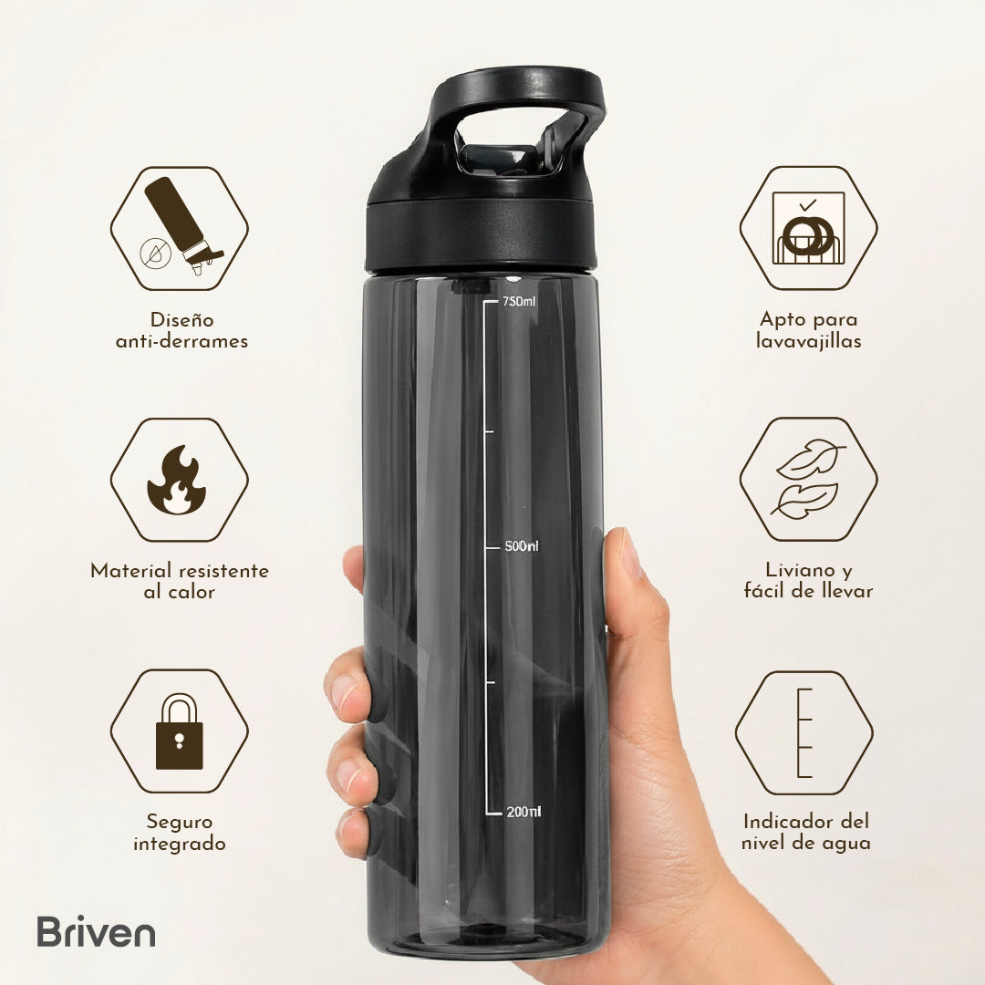 Botella Plástica Tritan 750 ml Briven 1 un