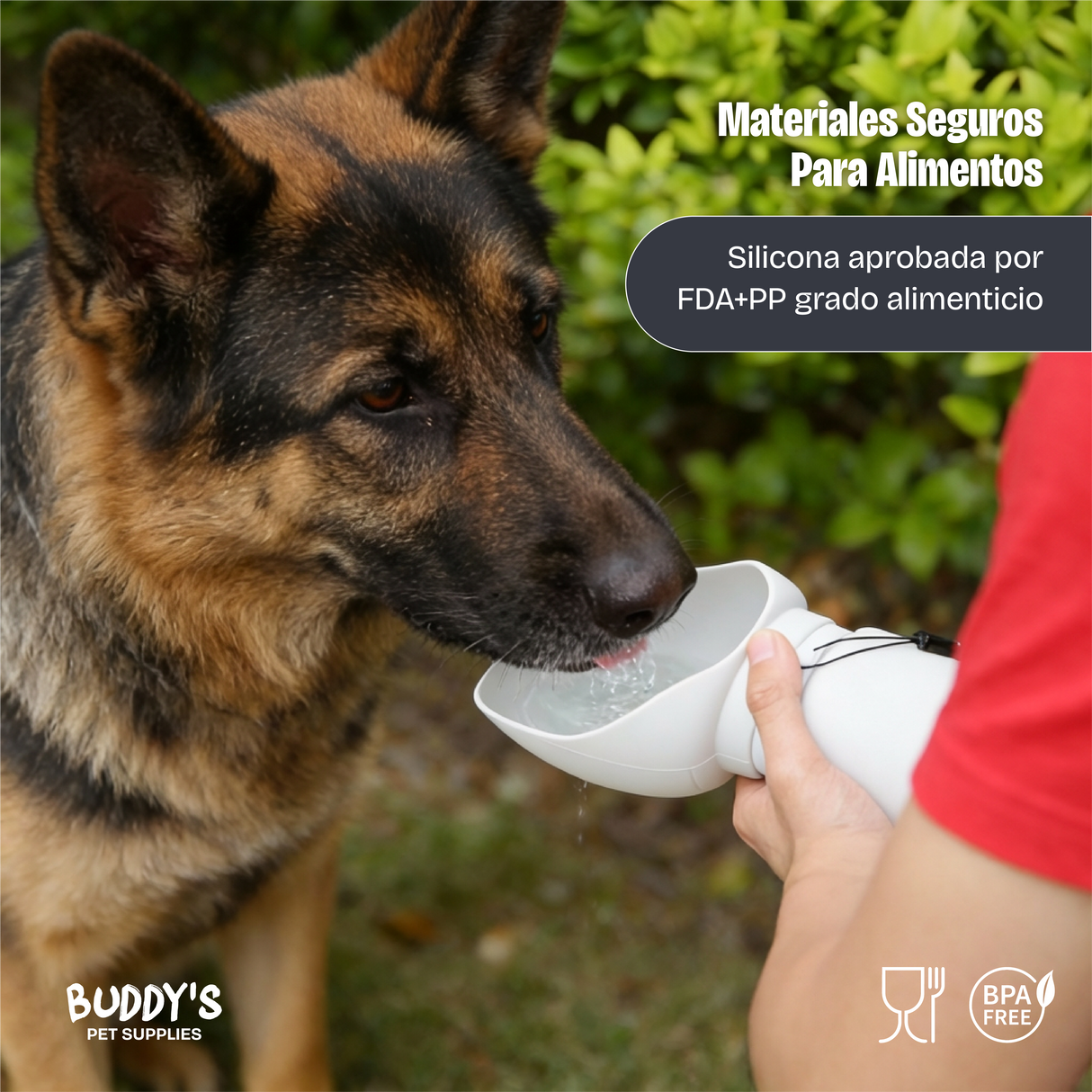 Botella de Agua Plegable para Mascotas 550 ml Buddy´s Pet Supplies 1 un