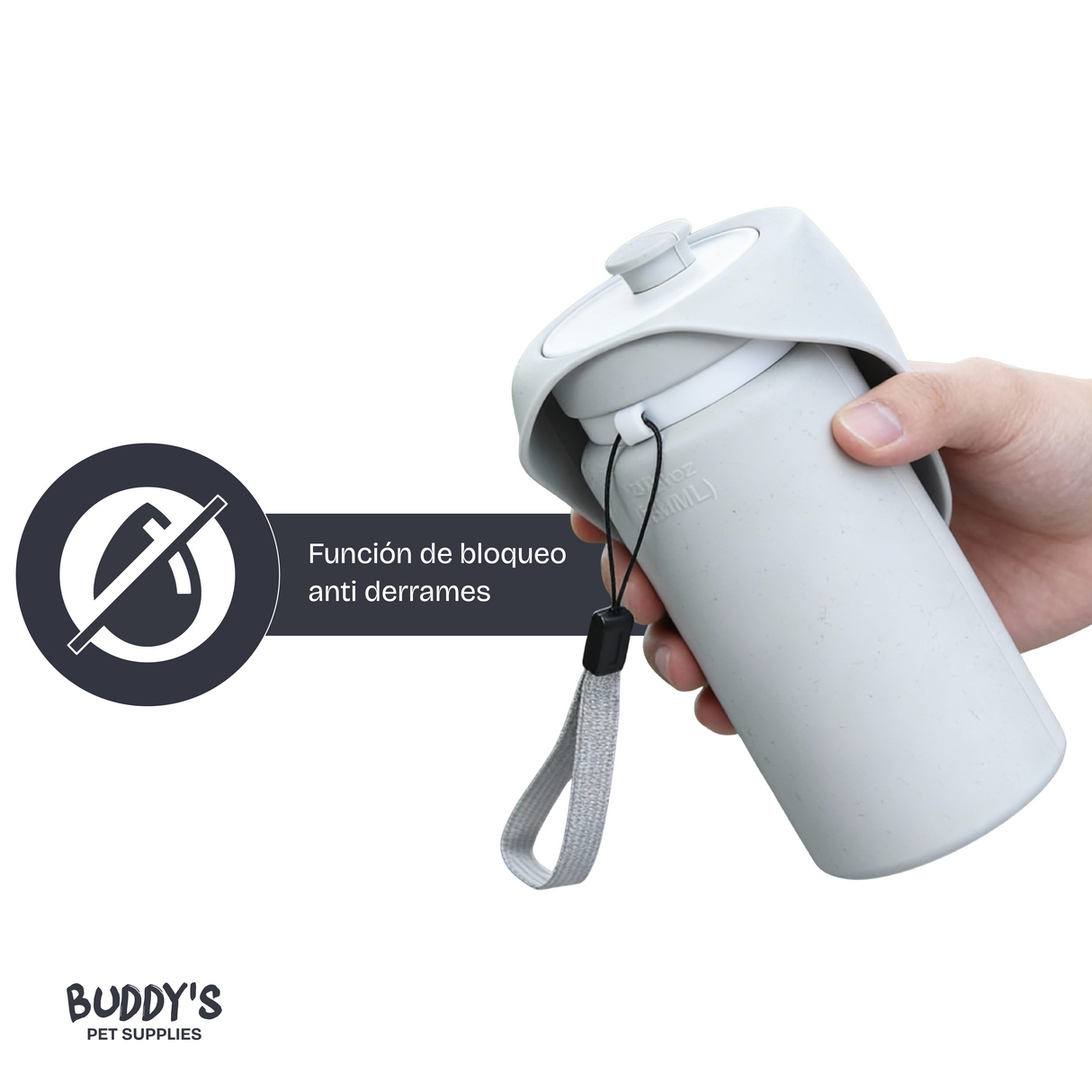 Botella de Agua Plegable para Mascotas 550 ml Buddy´s Pet Supplies 1 un