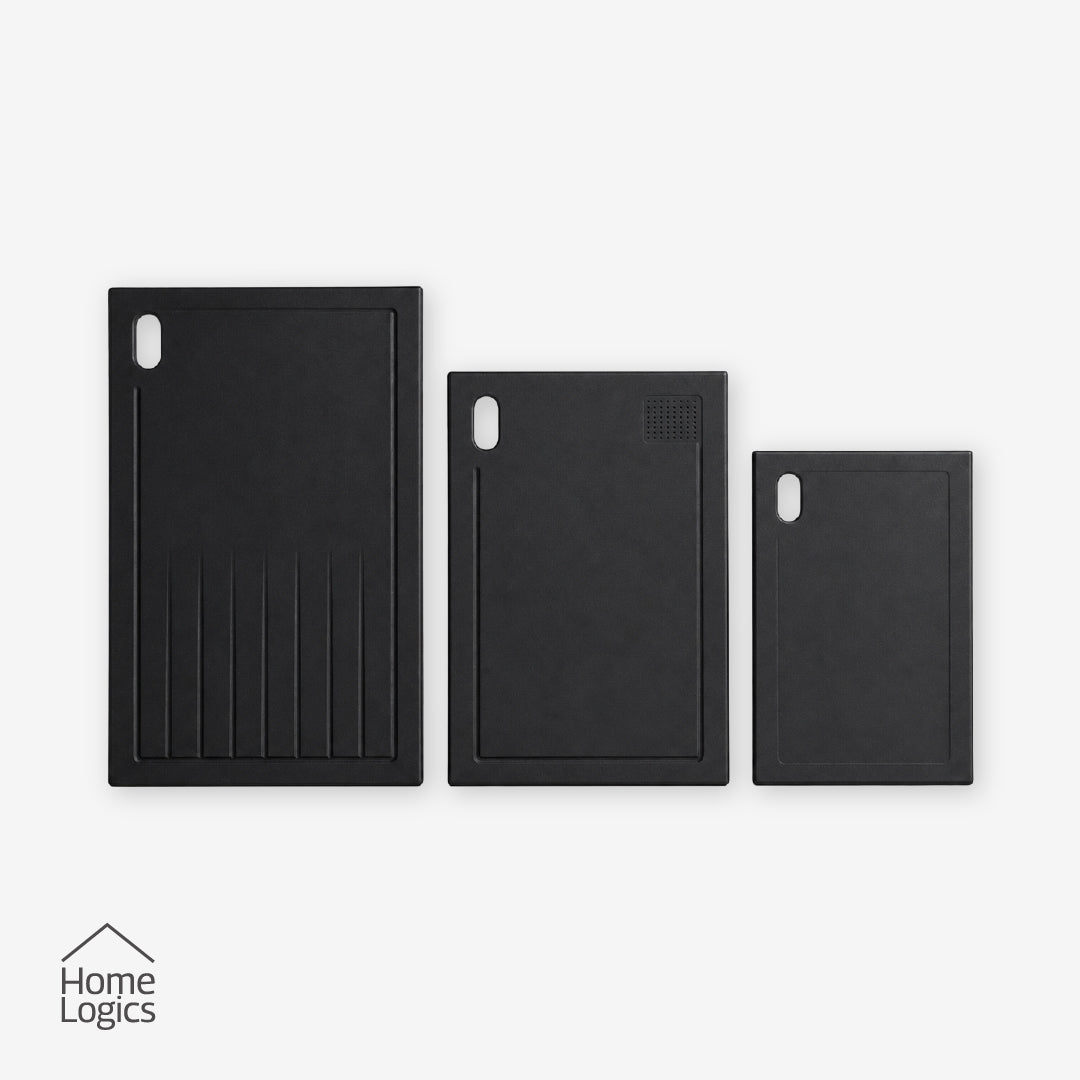 Set 3 Tablas de Cortar Home Logics Charcoal 3 un 1 un