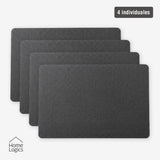 Set 4 Individuales Gris Carbón Home Logics 1 un