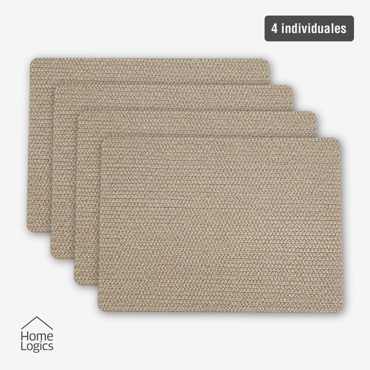 Set 4 Individuales Beige Natural Home Logics 1 un