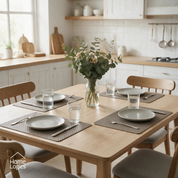 Set 4 Individuales Taupe Cálido Home Logics 1 un