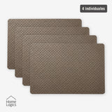 Set 4 Individuales Taupe Cálido Home Logics 1 un