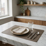 Set 4 Individuales Taupe Cálido Home Logics 1 un