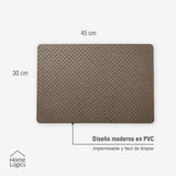 Set 4 Individuales Taupe Cálido Home Logics 1 un