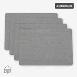 Set 4 Individuales Gris Piedra Home Logics 1 un