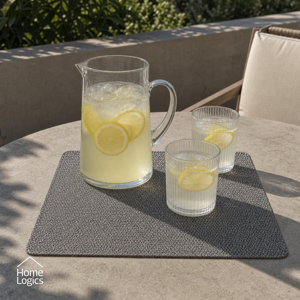 Set 4 Individuales Gris Piedra Home Logics 1 un