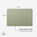 Set 4 Individuales Verde Salvia Home Logics 1 un