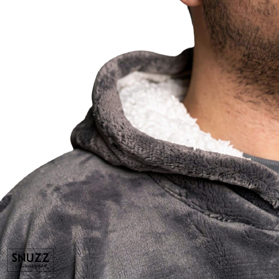 Poleron Manta Sherpa Gris Snuzz Loungewear 1 un