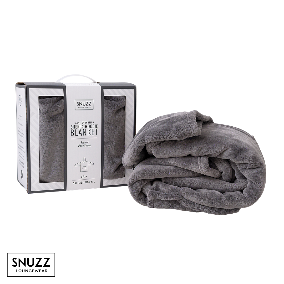 Poleron Manta Sherpa Gris Snuzz Loungewear 1 un