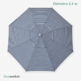 Quitasol de Playa Gray Stripes 2.4m Sunseeker 1 un