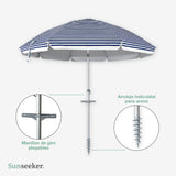 Quitasol de Playa Gray Stripes 2.4m Sunseeker 1 un