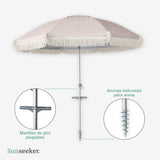 Quitasol de Playa Ibiza Beige Sand 2m Sunseeker 1 un