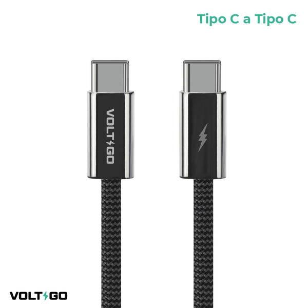 Cable USB-C a USB-C de Carga Rápida 1.5 m VoltGo 1 un