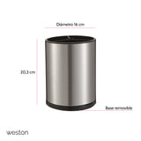 Organizador de Utensilios de Acero Inoxidable Weston 1 un
