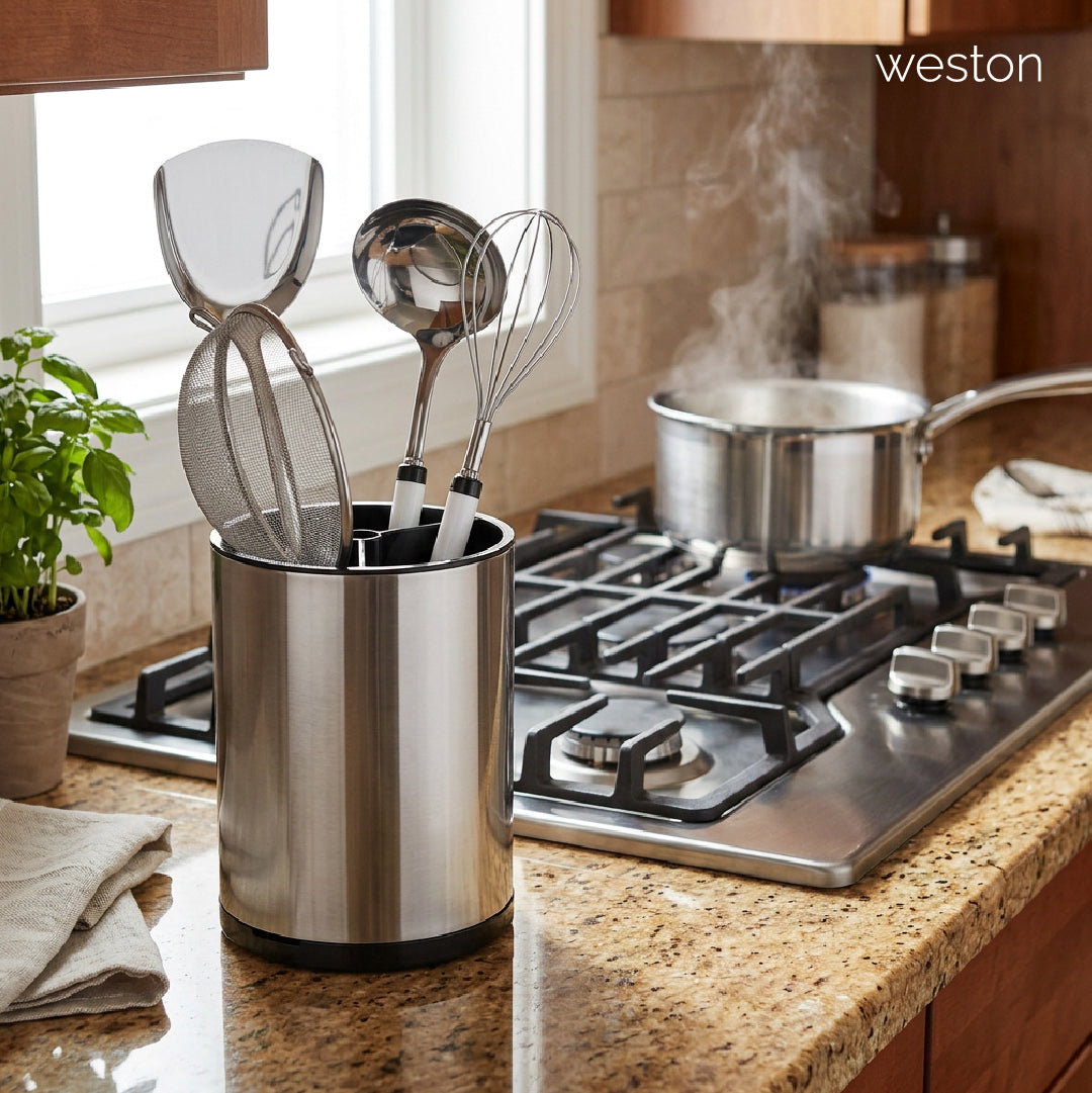 Organizador de Utensilios de Acero Inoxidable Weston 1 un