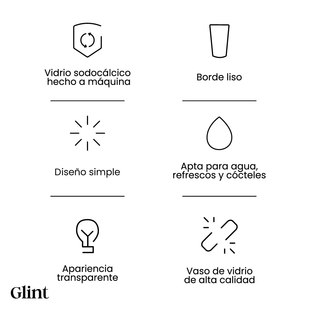 Set 6 vasos altos - Glint (470 ml)
