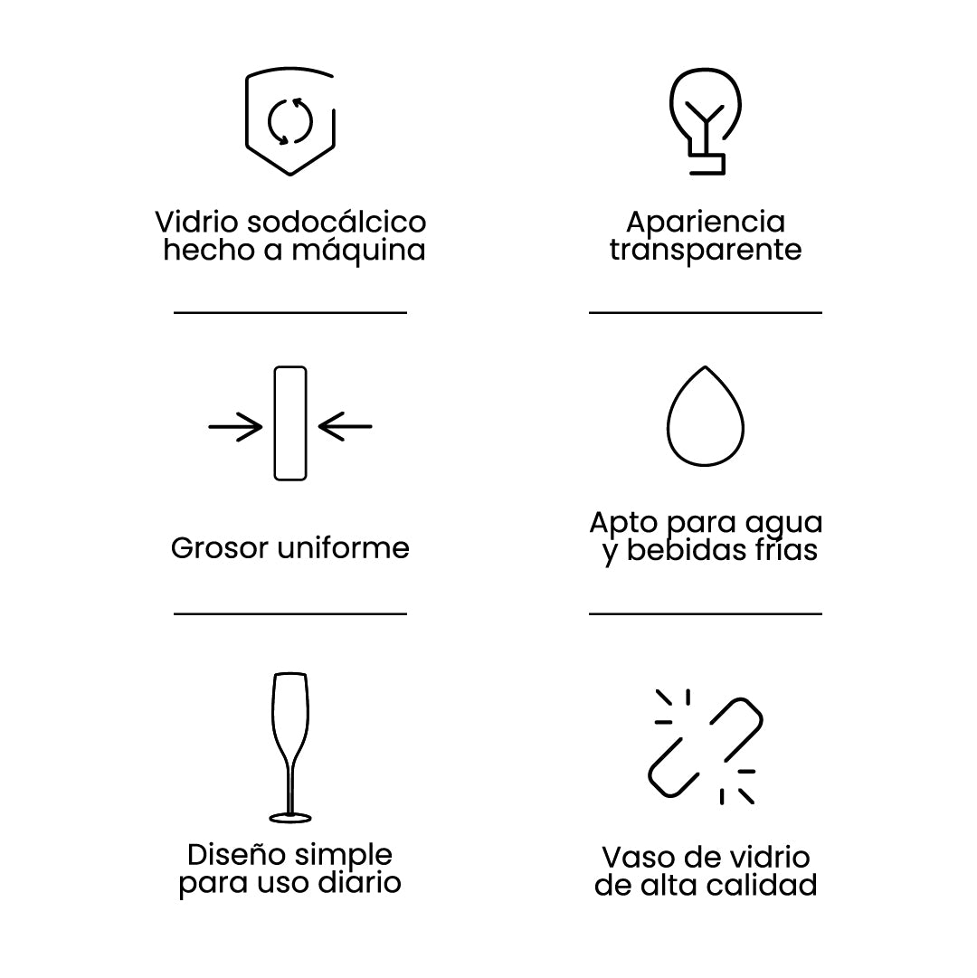 Set 6 copas de champaña - Glint (180 ml)