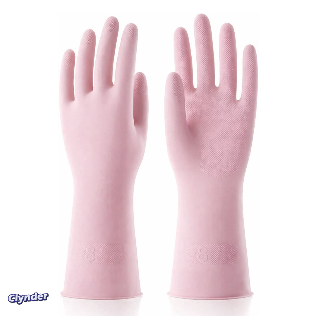 Guantes de Cocina Latex Talla M/8 Rosados Clynder 1 un