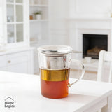 Taza Vidrio con Infusor Acero Inox 400 ml Home Logics 1 un