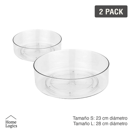 Set 2 Contenedores Circulares Home Logics 1 un