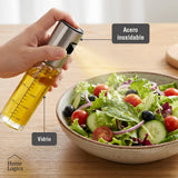 Dispensador de Aceite Spray Vidrio Acero Inoxidable 100ml Home Logics 1 un
