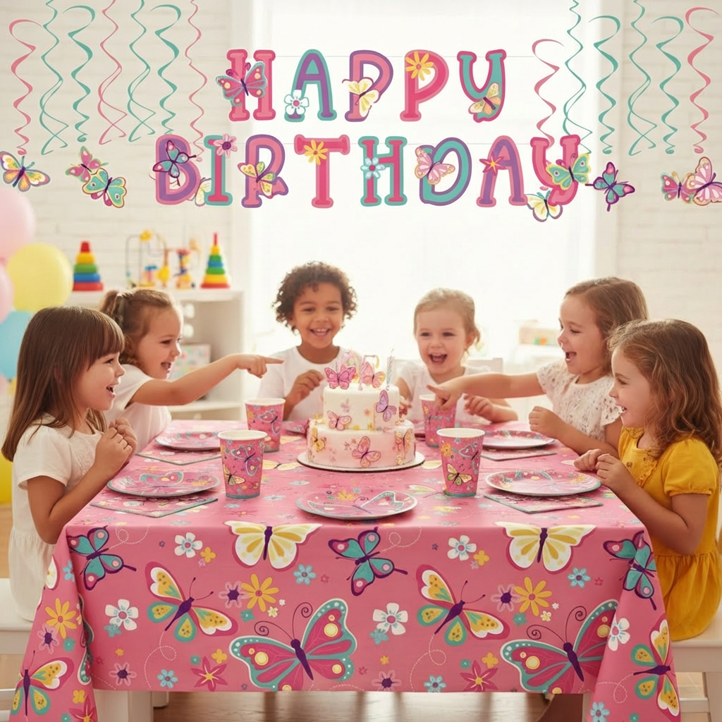 Set Decoración Fiesta Butterfly Theme 24 Personas 1 un