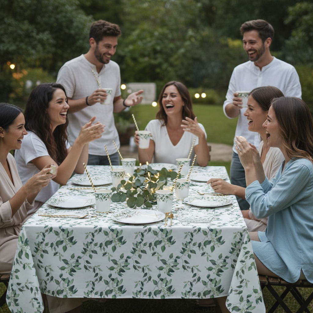 Set Decoración Fiesta Eucalyptus 24 Personas 1 un