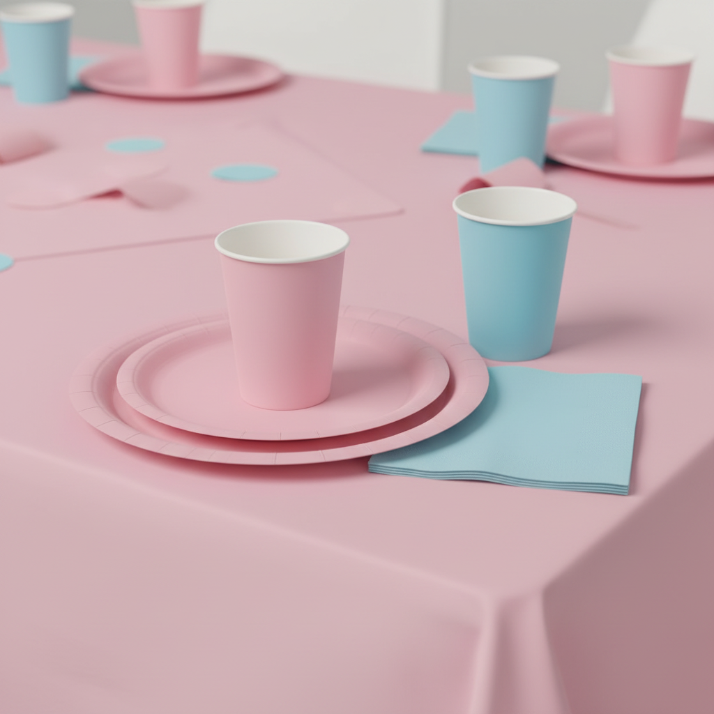 Set Decoración Fiesta Gender Reveal 50 Personas 1 un