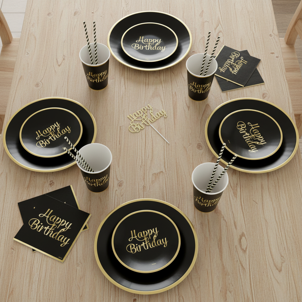 Set Decoración Fiesta Happy Birthday 30 Personas 1 un