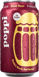 Bebida Prebiotic Root Beer Lata Poppi 355 ml