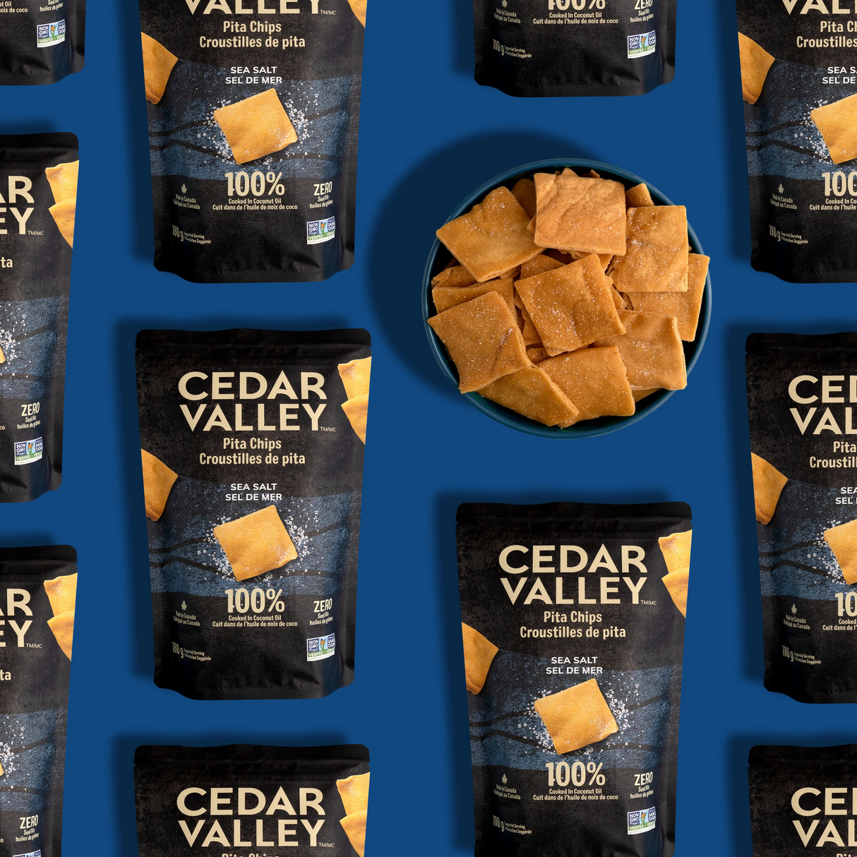 Pita Chips Sal de Mar Cedar Valley Selection 180 g