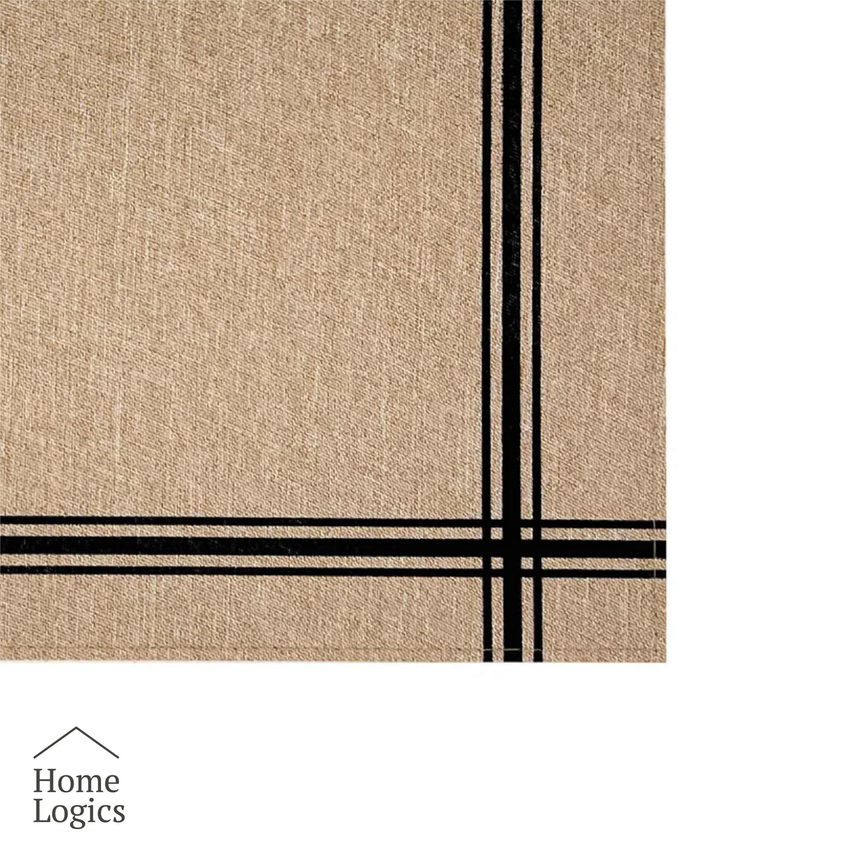Set 4 Individuales Classic Collection Beige Black Home Logics