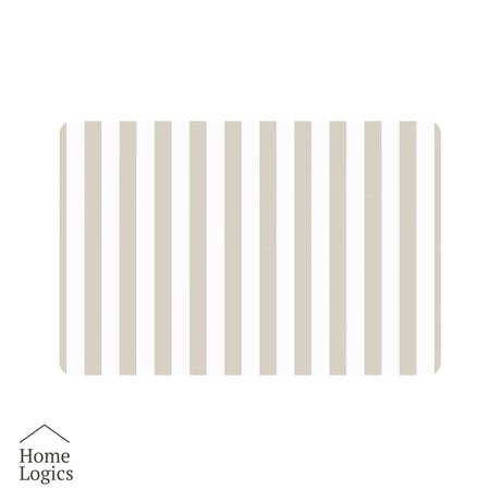 Set 4 Individuales Coastal Collection White Beige Home Logics