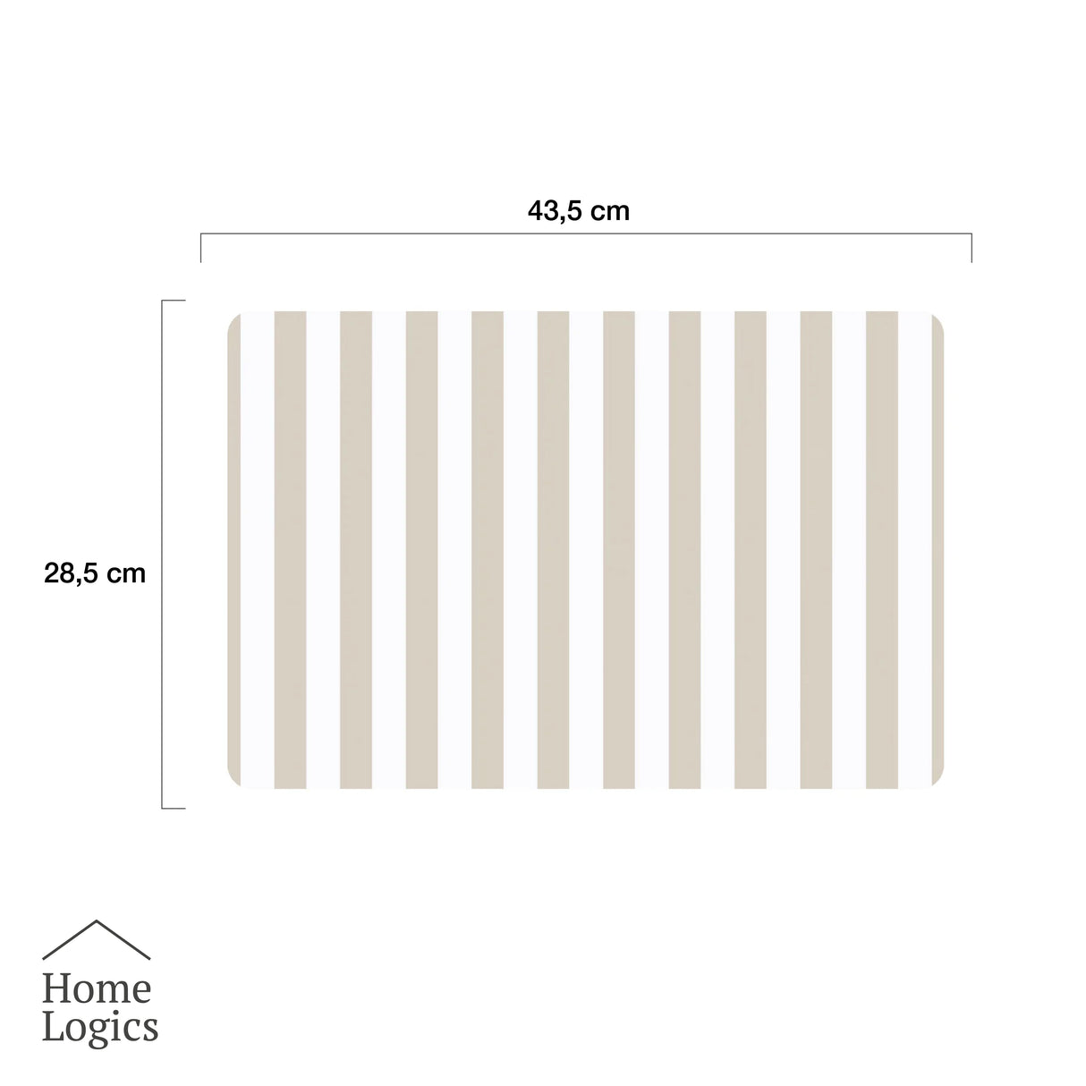 Set 4 Individuales Coastal Collection White Beige Home Logics