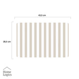 Set 4 Individuales Coastal Collection White Beige Home Logics