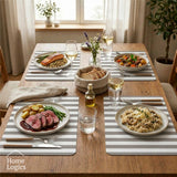 Set 4 Individuales Coastal Collection White Gray Home Logics