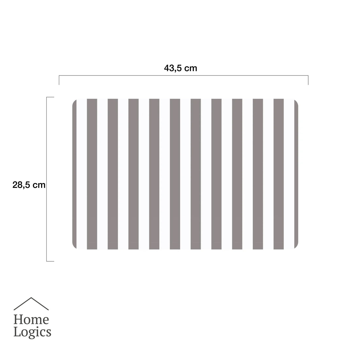 Set 4 Individuales Coastal Collection White Gray Home Logics