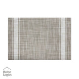 Set 4 Individuales Stripe Collection Beige White Home Logics