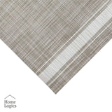 Set 4 Individuales Stripe Collection Beige White Home Logics