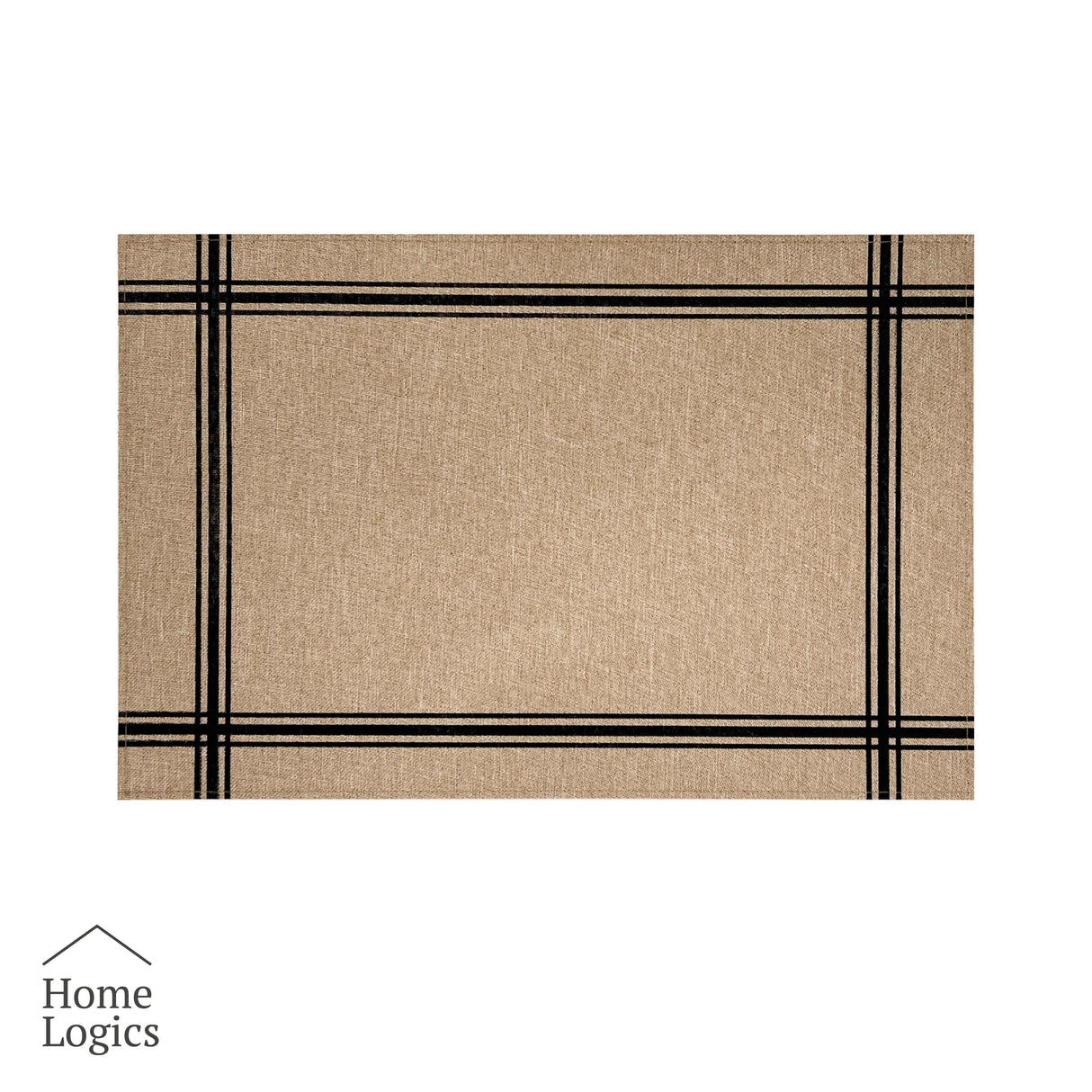 Set 4 Individuales Classic Collection Beige Black Home Logics