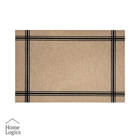 Set 4 Individuales Classic Collection Beige Black Home Logics