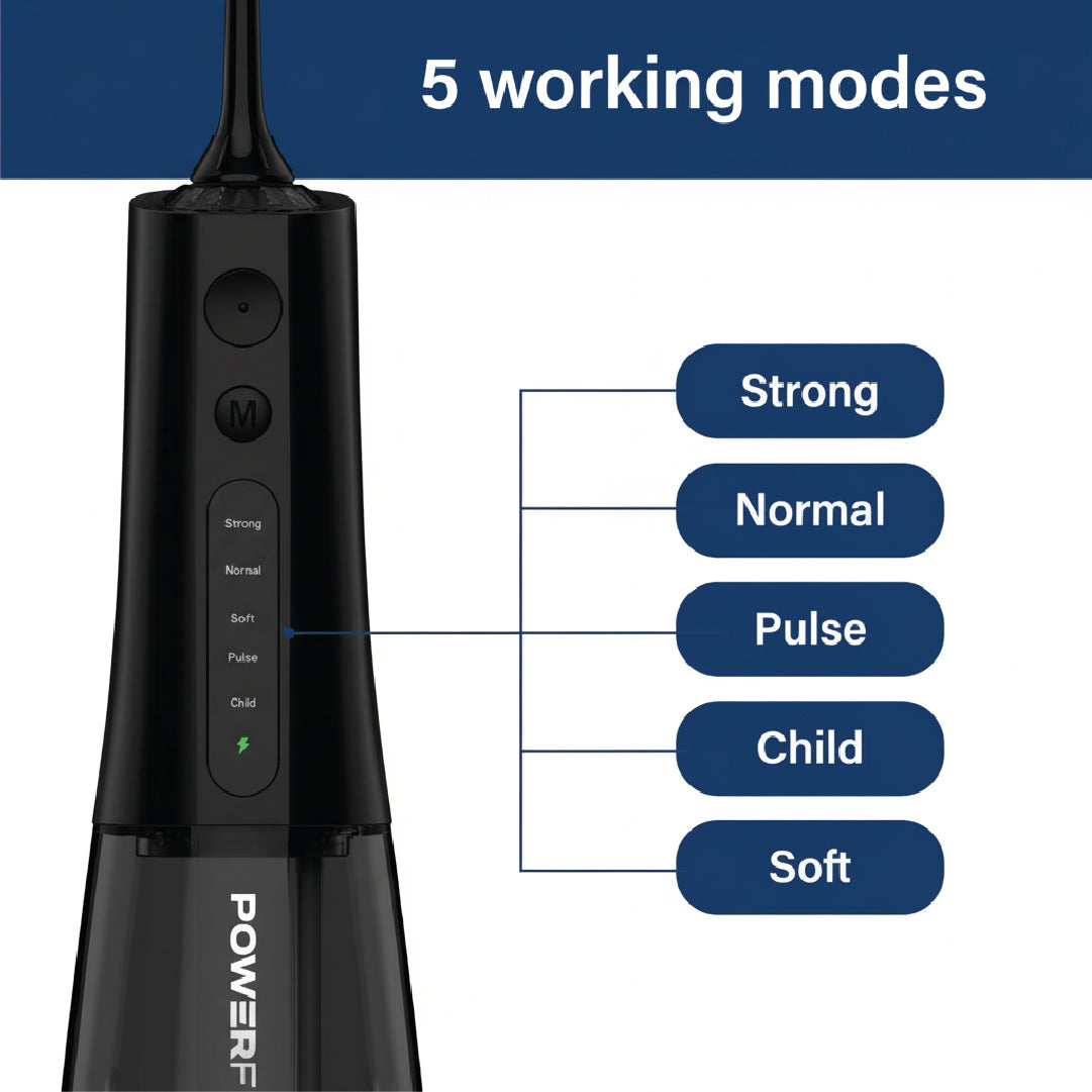 Irrigador Dental Negro con Tanque PowerFloss 1 un