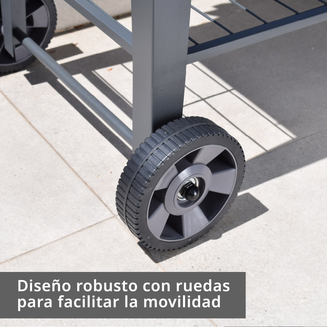 Jardinera con Ruedas Stone Grey SunnyYard 1 un