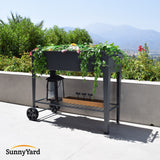 Jardinera de Metal con Ruedas SunnyYard 1 un