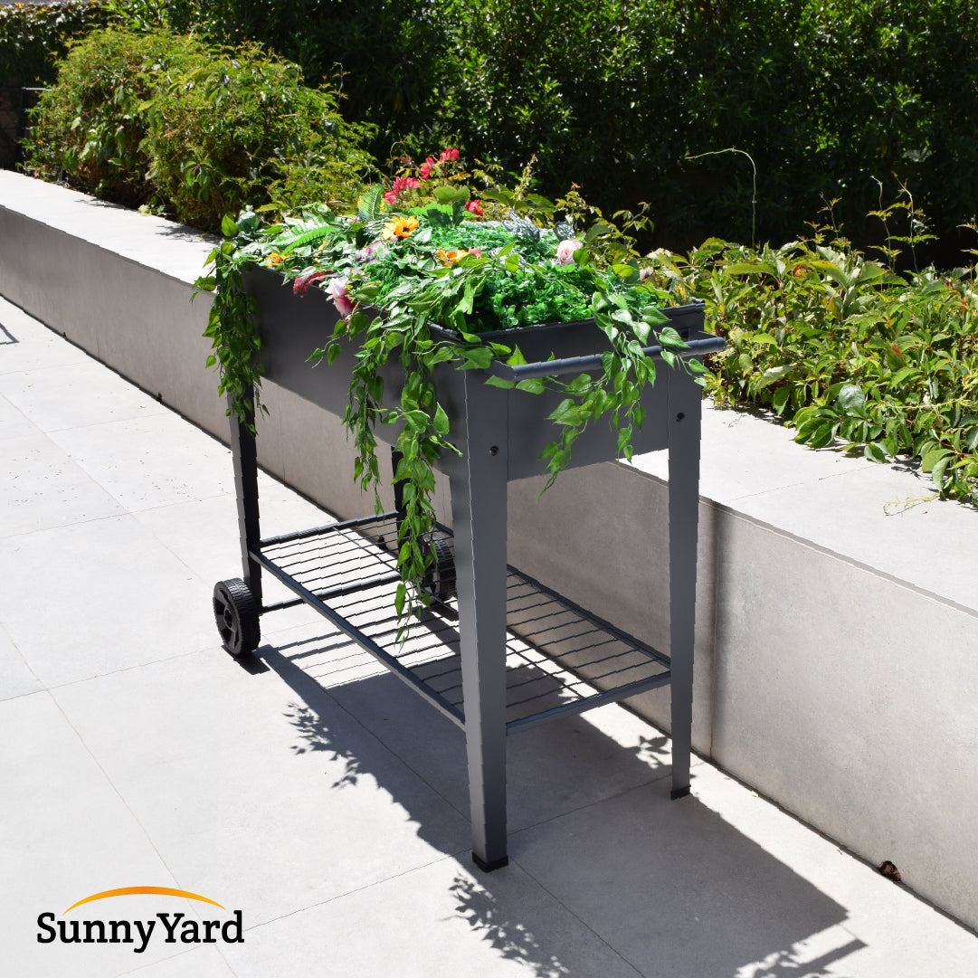 Jardinera de Metal con Ruedas SunnyYard 1 un