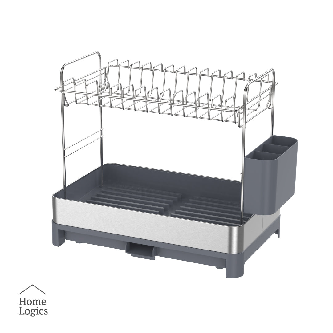 Escurridor de Platos de 2 Niveles con Bandeja Extensible Home Logics 1 un